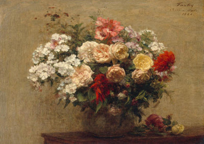 Henri Fantin-Latour - Vase with Summer Flowers