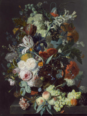 Jan van Huysum - Still Life with Flowers and Fruit