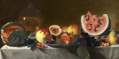 Pensionante del Saraceni - Still Life with Fruit and Carafe