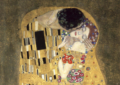 Gustav Klimt - The Kiss (detail)