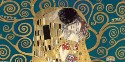 Gustav Klimt - The Kiss, detail (Blue variation)