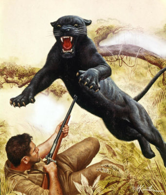 Mort Kunstler - Black Leopard of Sand Mountain