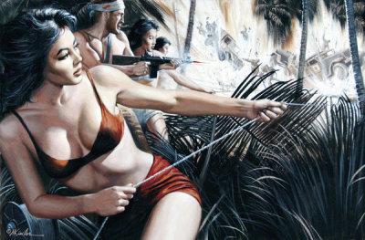 Mort Kunstler - GI Tiger-Bandit of Saipan