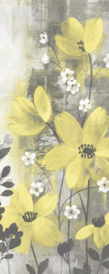 Silvia Vassileva - Floral Symphony Yellow Gray Crop I