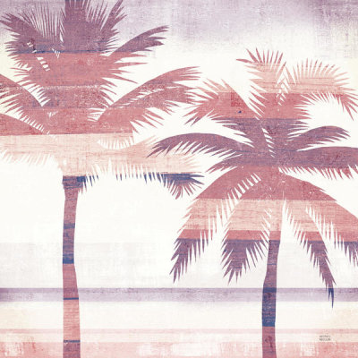 Michael Mullan - Beachscape Palms III Pink Purple