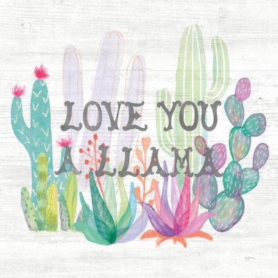 Mary Urban - Lovely Llamas Cactus Love