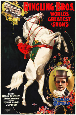 Hollywood Photo Archive - Madam Ada Castello And Jupiter, Poster For Ringling Brothers, Ca -  1899