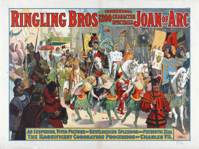 Hollywood Photo Archive - Ringling Bros - Tremendous 1200 Character Spectacle Joan Of Arc