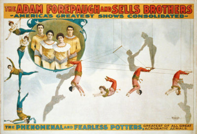 Hollywood Photo Archive - The Adam Forepaugh And Sells Borthers America's Greatest Shows Consolidated - The Phenomenal And Fearless Potters