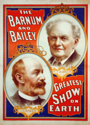 Hollywood Photo Archive - The Barnum & Bailey Greatest Show On Earth - Portraits Of P.T. Barnum and J.A. Bailey - 1897
