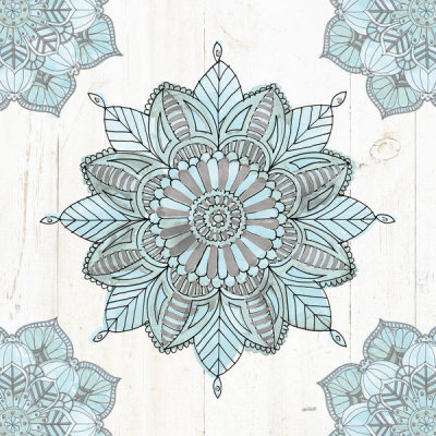 Anne Tavoletti - Mandala Morning VI Blue and Gray