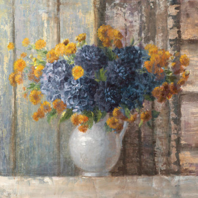Danhui Nai - Fall Dahlia Bouquet Crop Blue