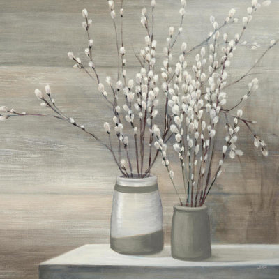 Julia Purinton - Pussy Willow Still Life Gray Pots Crop