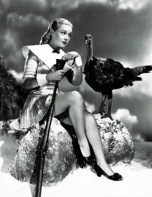 Hollywood Photo Archive - Doris Day with a Thanksgiving Turkey