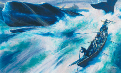 Mort Kunstler - Whale Hunt