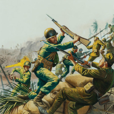 Mort Kunstler - The Fight for Saipan