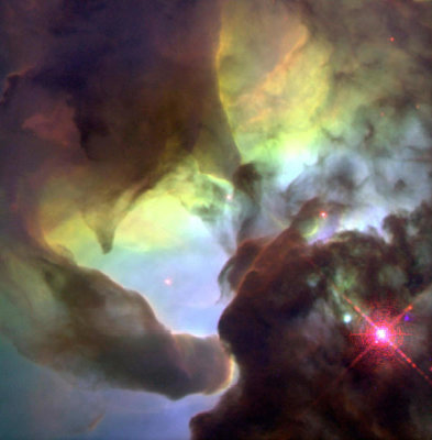 NASA Archive Photo - Giant Twisters in the Lagoon Nebula