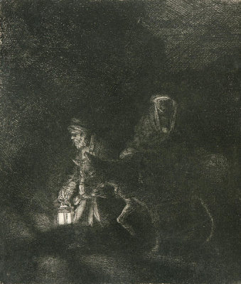 Rembrandt van Rijn - The Flight into Egypt: A Night Piece, 1651