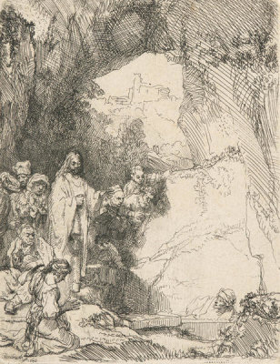 Rembrandt van Rijn - The Raising of Lazarus: the smaller plate, 1642