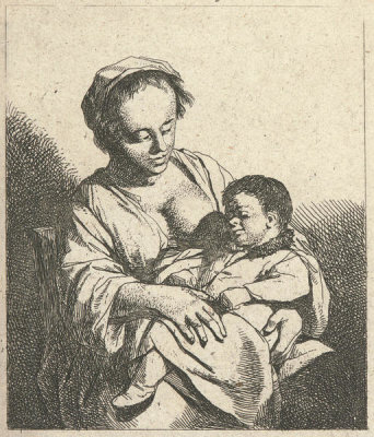 Cornelis Bega - Mother and Child, 17th century