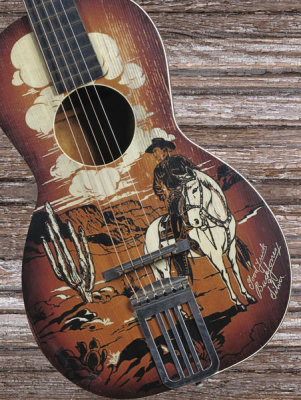 Hollywood Photo Archive - Buck Jones - Autographed Regal Guitar