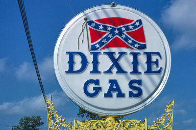 John Margolies - Dixie Gasoline sign, Louisville, Mississippi