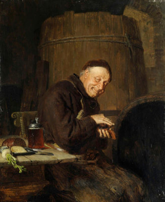 Eduard Grutzner - Monk with a Snack, 1884