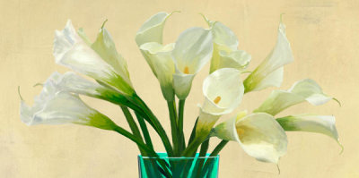 Andrea Antinori - White Callas in a Glass Vase (detail)