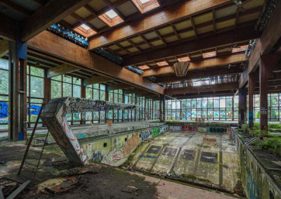 Richard Berenholtz - Abandoned Resort Pool, Upstate NY