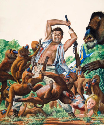 Mort Kunstler - I Was Captured by a Mandrill Army