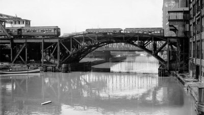 Vintage Chicago - Jack knife bridge Chicago Illinois