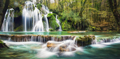 Pangea Images - Waterfall in a forest