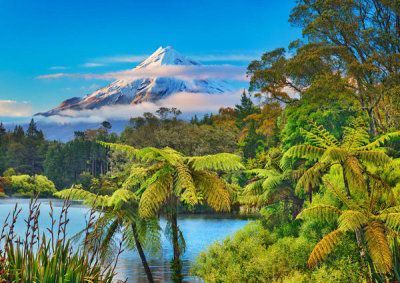 Frank Krahmer - Taranaki Mountain and Lake Mangamahoe, New Zealand