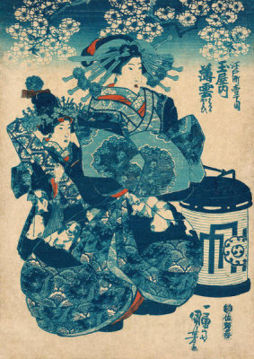 Kuniyoshi Utagawa - Tamaya uchi Usugumo