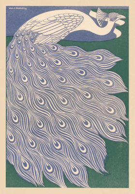 Will H. Bradley - Peacock, detail from cover of  Modern Poster No. 32, 1895