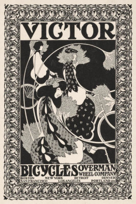 Will H. Bradley - Trio on Victor Bicycles, 1895