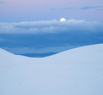 Tim Fitzharris - Moon over sand dune, White Sands National Monument, New Mexico