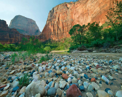 Tim Fitzharris - Angels Landing and Virgin River, Zion National Park, Utah