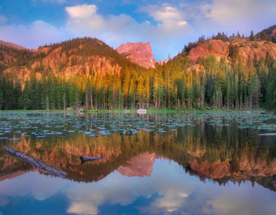 Tim Fitzharris - Hallett Peak, Nymph Lake, Rocky Mountain National Park, Colorado