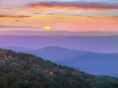 Tim Fitzharris - Sunset over the Smokie, Great Smoky Mountains National Park, Tennessee