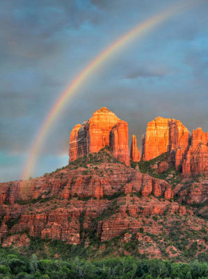 Tim Fitzharris - Rainbow over Cathedral Rock, Coconino National Forest, Arizona
