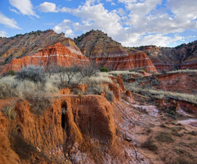 Tim Fitzharris - Eroded sedimentary rock formations, Palo Duro Canyon State Park, Texas