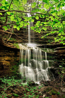 Tim Fitzharris - Pearly Springs Waterfall near Buffalo River Trail, Buffalo National River, Arkansas