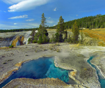 Tim Fitzharris - Geothermal hot spring, Blue Star Spring, Yellowstone National Park, Wyoming
