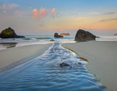 Tim Fitzharris - Creek flowing into ocean, Playa Espadilla Sur, Manuel Antonio National Park, Costa Rica