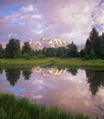 Tim Fitzharris - Grand Tetons from Schwabacher Landing, Grand Teton National Park, Wyoming