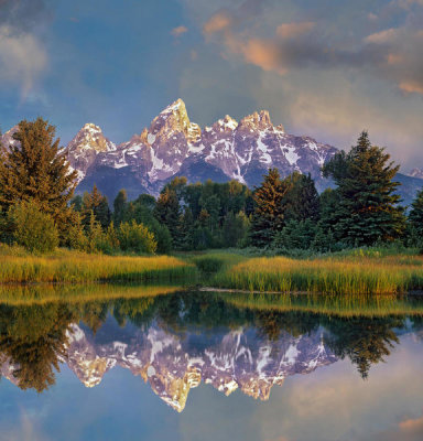 Tim Fitzharris - Grand Tetons from Schwabacher Landing, Grand Teton National Park, Wyoming