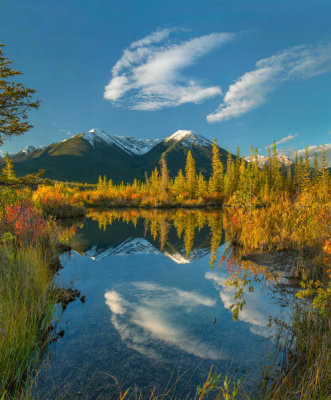 Tim Fitzharris - Peaks, Sundance Range, Vermilion Lakes, Banff National Park, Alberta, Canada