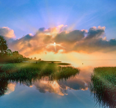 Tim Fitzharris - Sunrise over wetland, Eagle Bay, Saint Joseph Peninsula, Florida