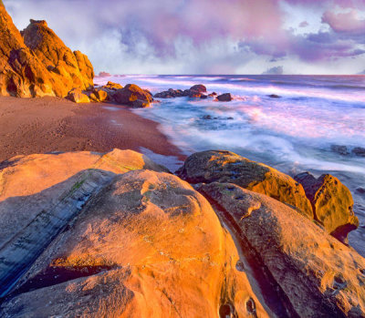 Tim Fitzharris - Coast at sunset, Beach Four, Olympic National Park, Washington